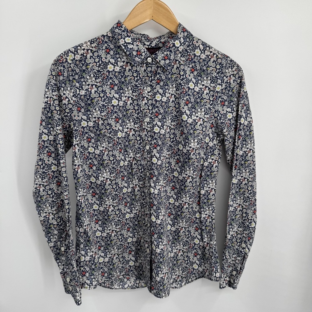 J Crew Liberty Shirt Womens 6 Artsy Button Front Long Sleeve Floral Casual‎
